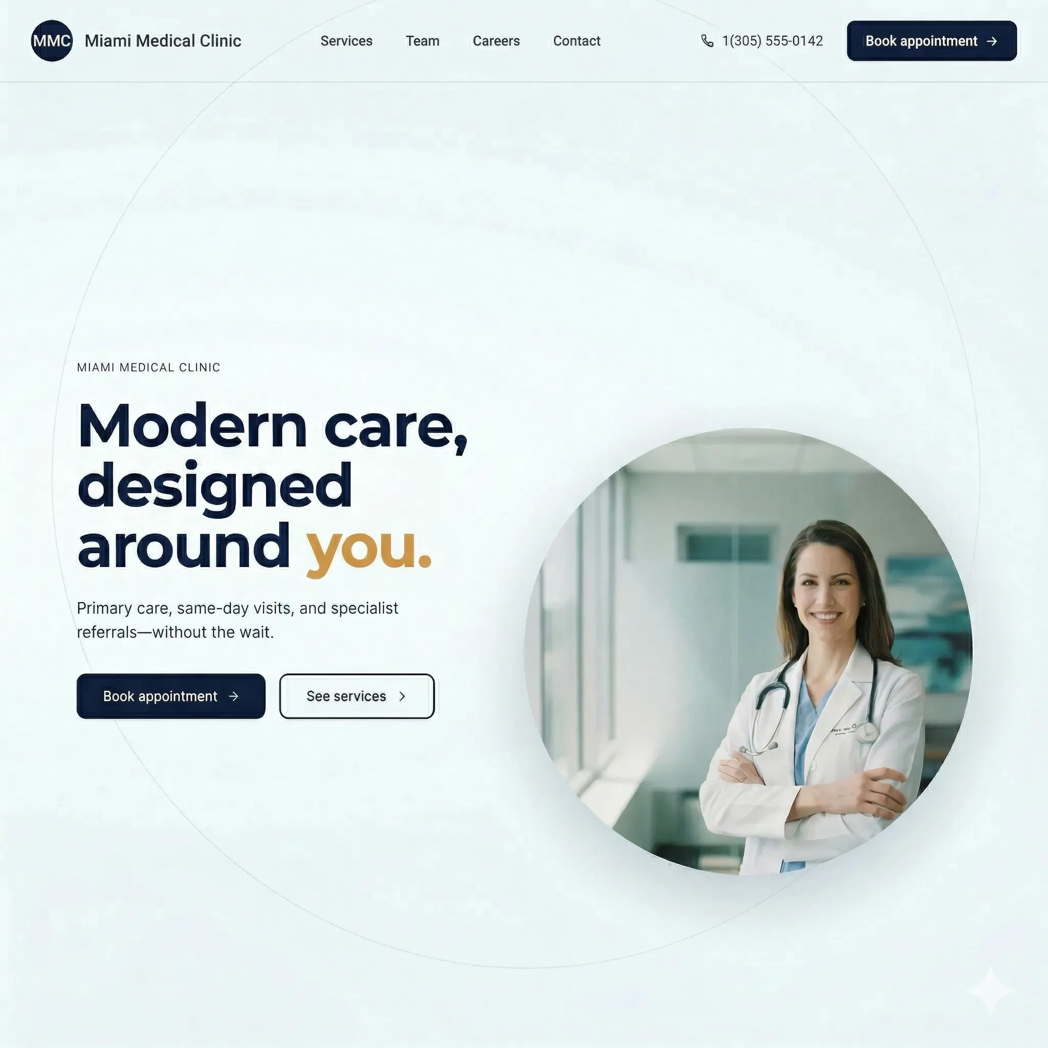 Custom web development showcase demonstrating modern custom-coded website design